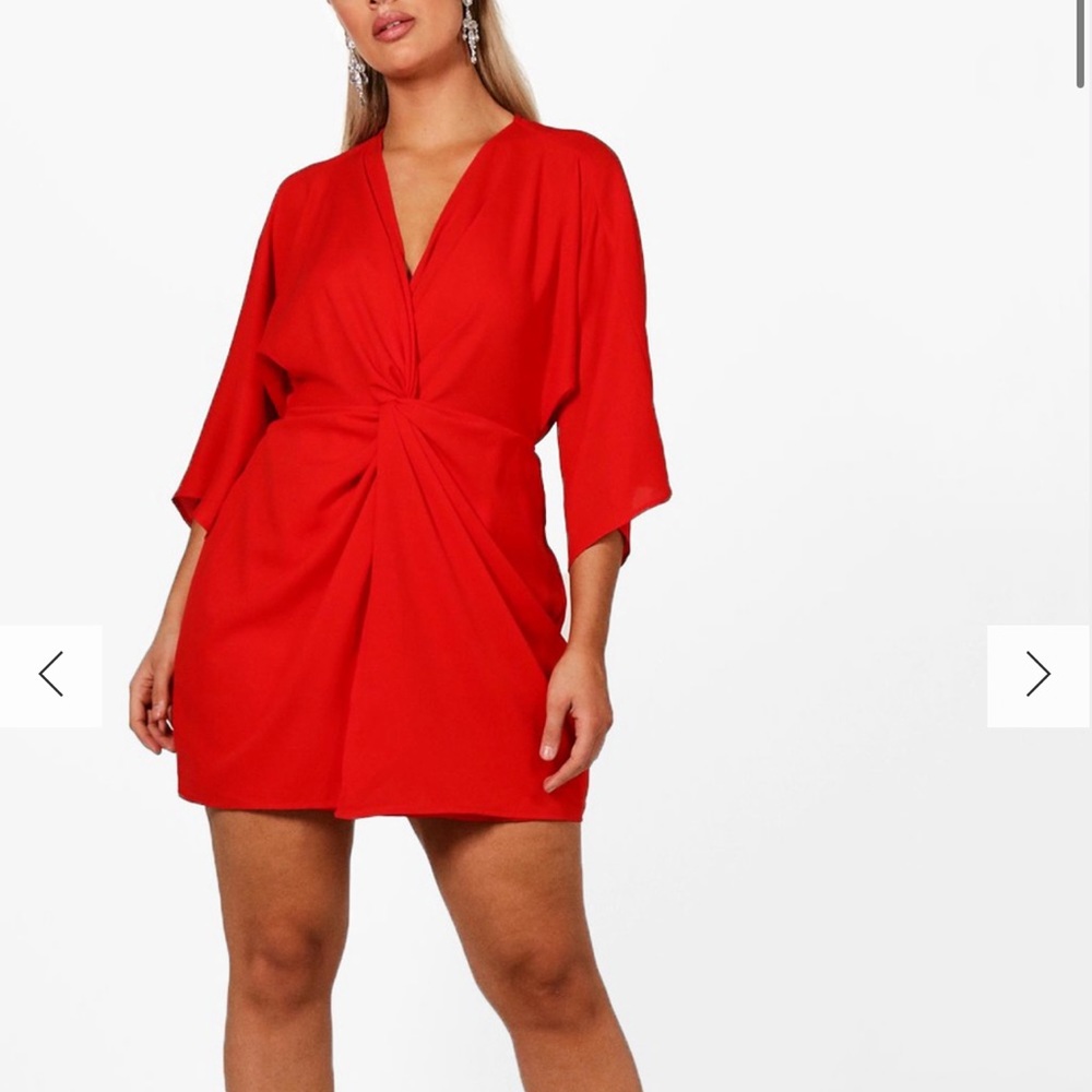 Champagne pink boohoo dress